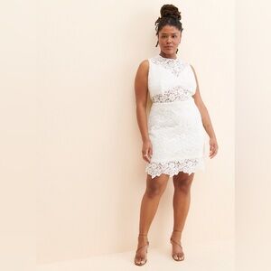 Anthropologie Hutch Floral Lace Sheer Mini Dress Women’s 16W